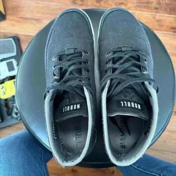 NoBull Black Canvas Mid Trainer (size M12/w13/5 - Picture 4 of 10